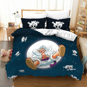 Luffy Gear 5 Moon Circle Bed Set – One Piece Anime Bedding