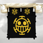 Trafalgar Law Heart Pirates Black Yellow Bedding Set
