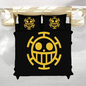 Trafalgar Law Heart Pirates Black Yellow Bedding Set