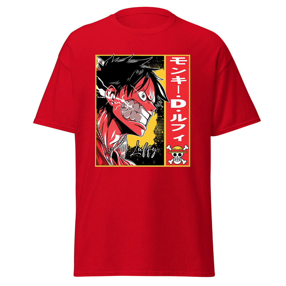 Monkey D Luffy Color Block Anime Poster T-Shirt - Image 9