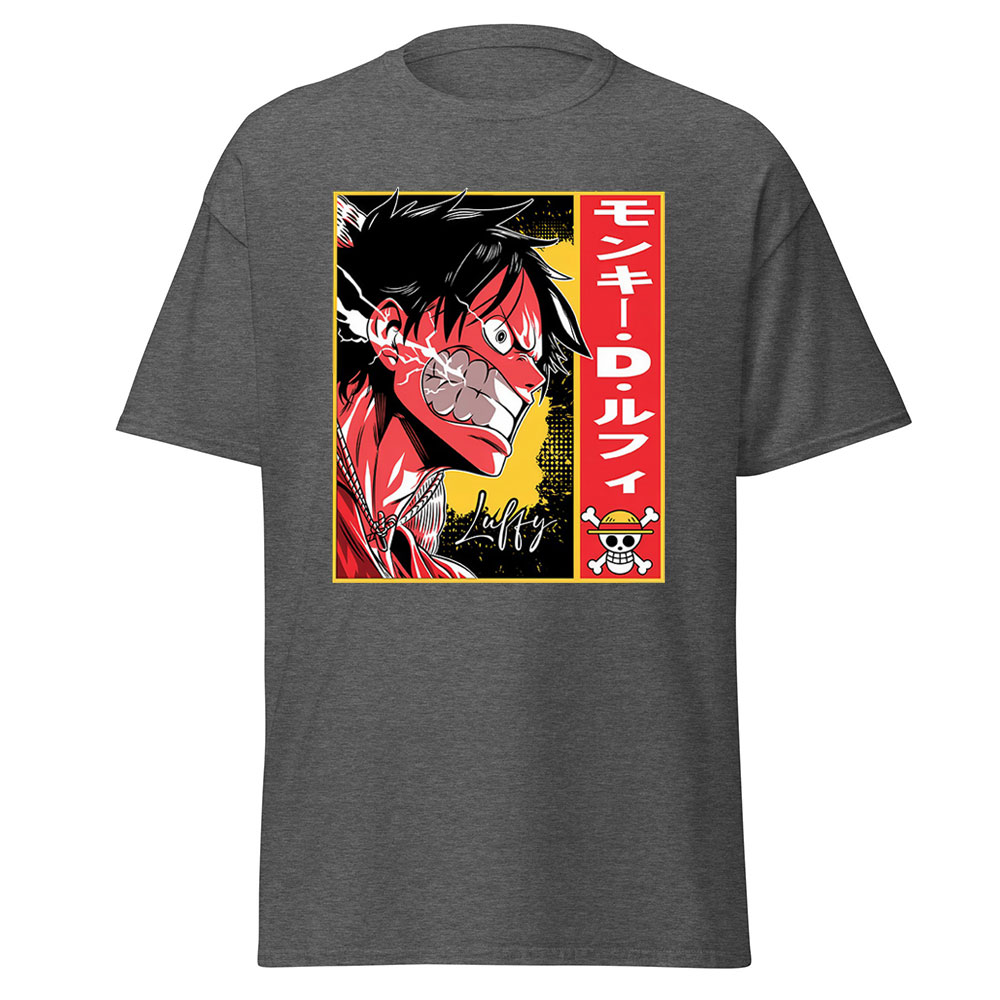 Monkey D Luffy Color Block Anime Poster T-Shirt - Image 6