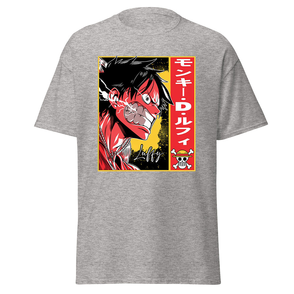 Monkey D Luffy Color Block Anime Poster T-Shirt - Image 5