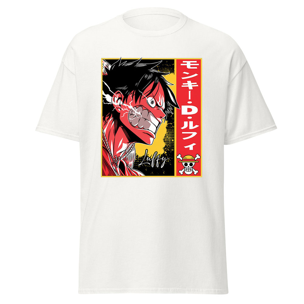 Monkey D Luffy Color Block Anime Poster T-Shirt - Image 2