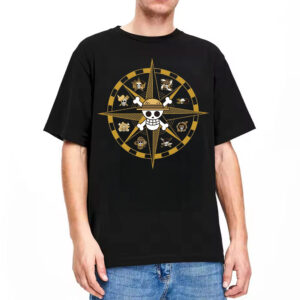 Straw Hat Pirates Compass Emblem One Piece Anime T Shirt