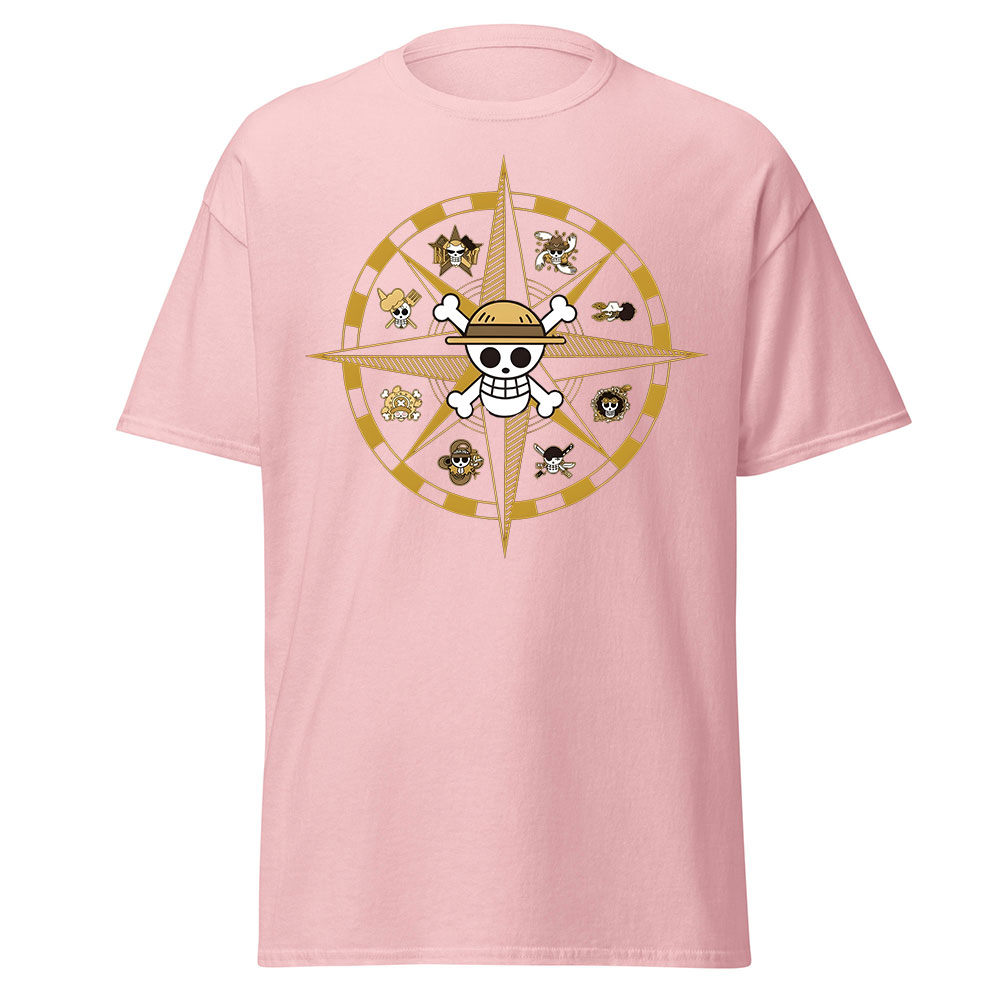 Straw Hat Pirates Compass Emblem One Piece Anime T Shirt - Image 8