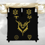 Trafalgar Law Heart Pirates Emblem Black Bedding Set