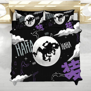 One Piece Gear 5 Moon Laugh Silhouette Bed Set