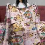 One Piece Chopper Cute Pattern Fleece Blanket