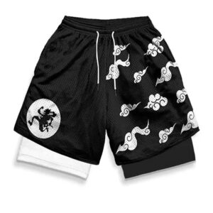 One Piece Gear 5 Cloud Pattern Gym Shorts