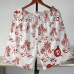 One Piece Island Pattern Beach Shorts