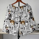 One Piece Wanted Poster Collage Beach Shorts