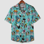 Straw Hat Pirates Crew Pattern One Piece Hawaiian Shirt