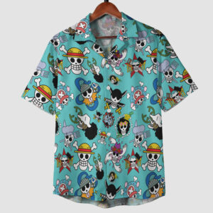Straw Hat Pirates Crew Pattern One Piece Hawaiian Shirt