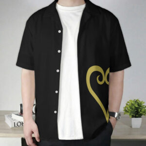 Trafalgar Law Heart Pattern One Piece Hawaiian Shirt