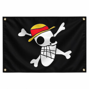 One Piece Luffy Funny First Jolly Roger Sketch Flag