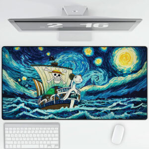 One Piece Going Merry Starry Night Art Mouse Pad