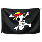 One Piece Luffy Funny First Jolly Roger Sketch Flag
