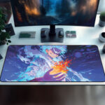 One Piece Luffy Gear 5 Flame Power Extended Mouse Pad