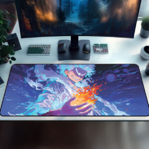 One Piece Luffy Gear 5 Flame Power Extended Mouse Pad