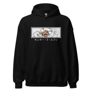 One Piece Luffy Gear 5 Minimal Manga Panel Hoodie