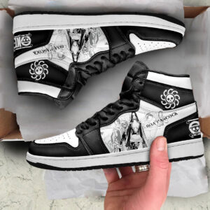 One Piece Shoes Boa Hancock Black White Manga High Top