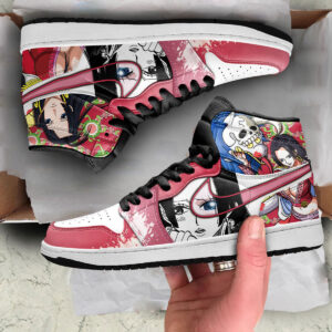 One Piece Shoes Boa Hancock Manga Pink Anime High Top