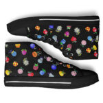 One Piece Shoes Devil Fruit Pattern Black Anime High Top