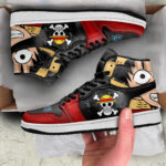 One Piece Shoes Luffy Face Jolly Roger High Top