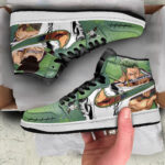 One Piece Shoes Zoro Green Sword Anime High Top