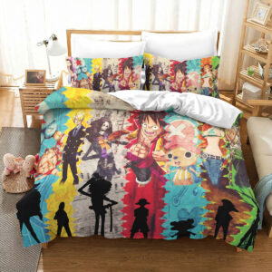 One Piece Straw Hat Crew Collage Art Bedding Set