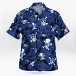 One Piece Straw Hat Crew Floral Pattern Hawaiian Shirt