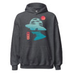 One Piece Straw Hat Ocean Silhouette Japanese Art Hoodie