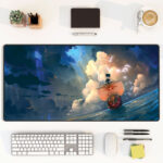 One Piece Thousand Sunny Ocean Scene Extended Mouse Pad