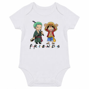 Luffy and Zoro Best Friends Newborn Bodysuit Cotton