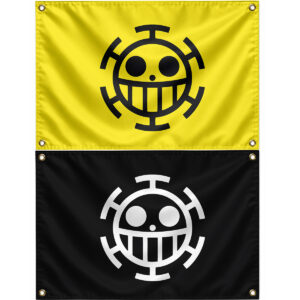Heart Pirates Jolly Roger Flag (Trafalgar Law Flag)