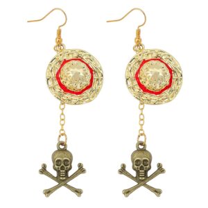 Monkey D Luffy Straw Hat Earrings One Piece Jewelry