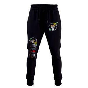 One Piece Brook Jolly Roger Black Jogger Pants
