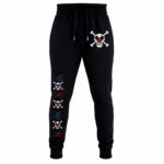 One Piece Buggy Jolly Roger Black Jogger Pants