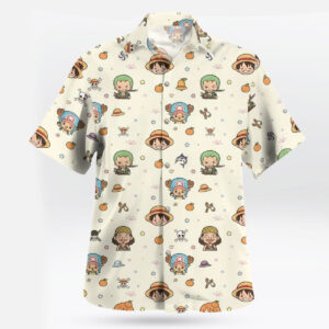 One Piece Chibi Straw Hat Crew Pattern Hawaiian Shirt