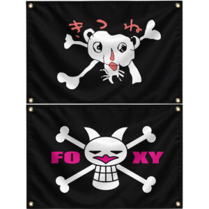 One Piece Foxy Pirate Flag Jolly Roger