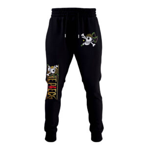 One Piece Usopp Jolly Roger Black Jogger Pants