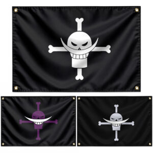 One Piece Whitebeard Flag Jolly Roger Banner