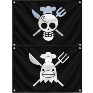 Sanji Flag Jolly Roger Flag (Cook Pirates Flag)