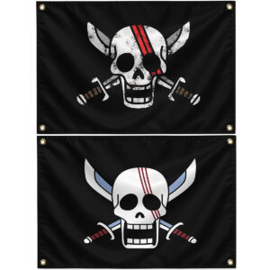 Shanks Flag Jolly Roger (Red Hair Pirates Flag) Banner