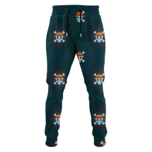 Straw Hat Jolly Roger One Piece Pattern Jogger Pants
