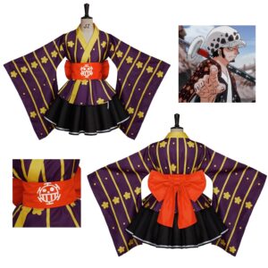 Trafalgar Law Female Cosplay Wano Dress Halloween