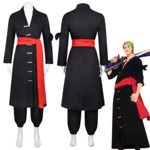 Zoro Wano Cosplay Black Kimono (Third Outfit)