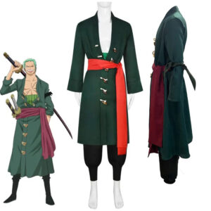 One Piece Zoro Costume Cosplay Halloween (Free Gift Earrings)