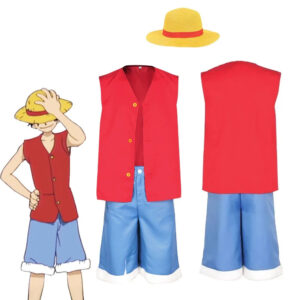 One Piece Luffy Cosplay Classic Straw Hat Pirate Outfit