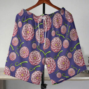 One Piece Hana Hana No Mi Devil Fruit Purple Beach Shorts